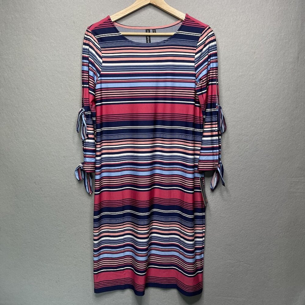 Zoë + Phoebe Striped Muliticolor Dress S M L XL